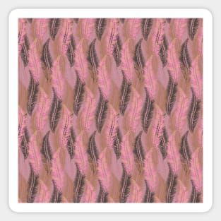 Feathers Pattern in Pink Sticker